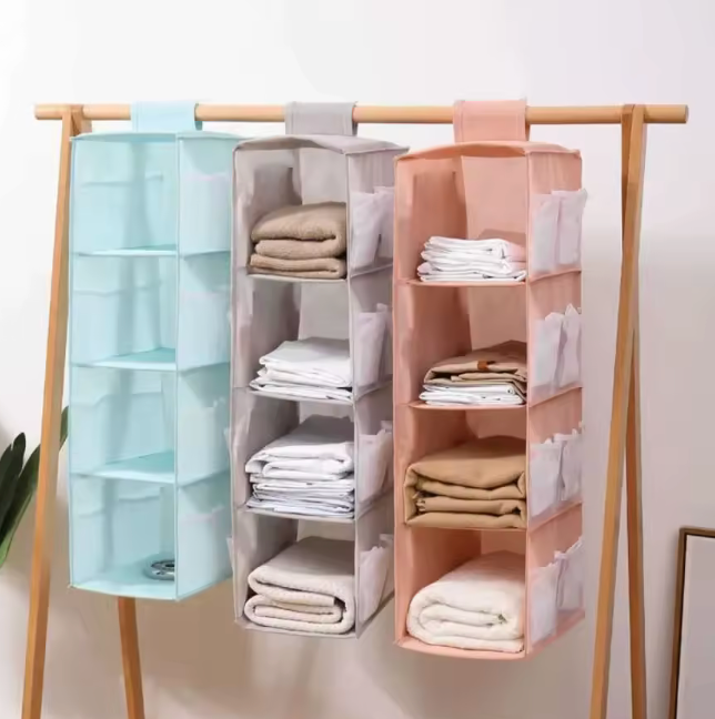 Organizador de Armario Plegable 4 Niveles - Maximiza tu Espacio en Segundos